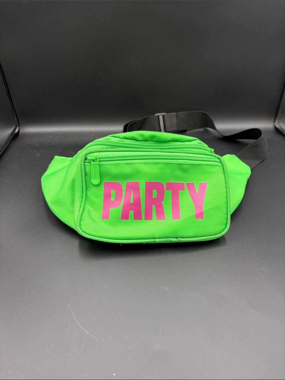 Sojourner Bags Party Neon Green 'PARTY' Fanny Pack
